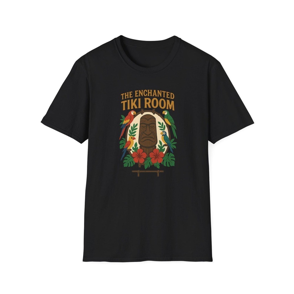 Enchanted Tiki Room T-Shirt  Retro Tropical Hawaiian Aloha Top